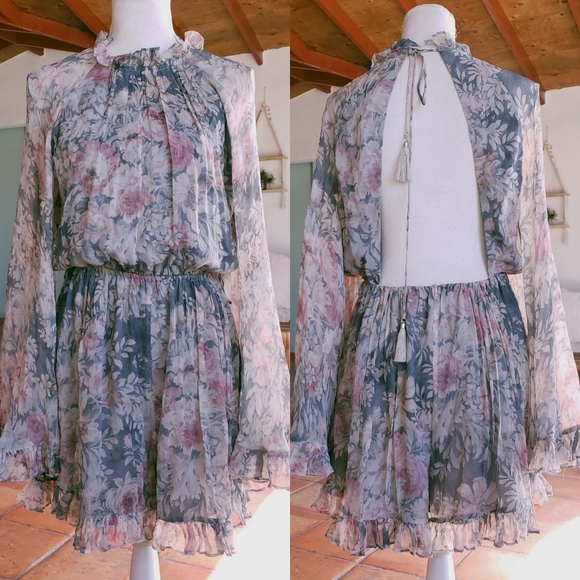 Zimmermann Pants - Zimmerman Silk Mercer Floral Long Sleeve Romper